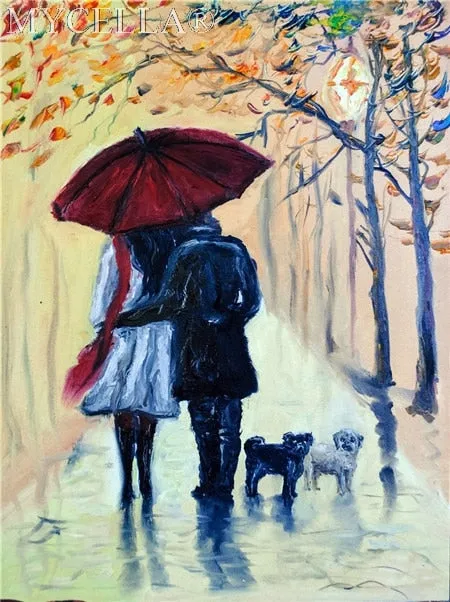 DIY Diamond Painting, Umbrella Lovers,  Full Diamond Mosaic 25 Designs - Collect Them all - On Sale