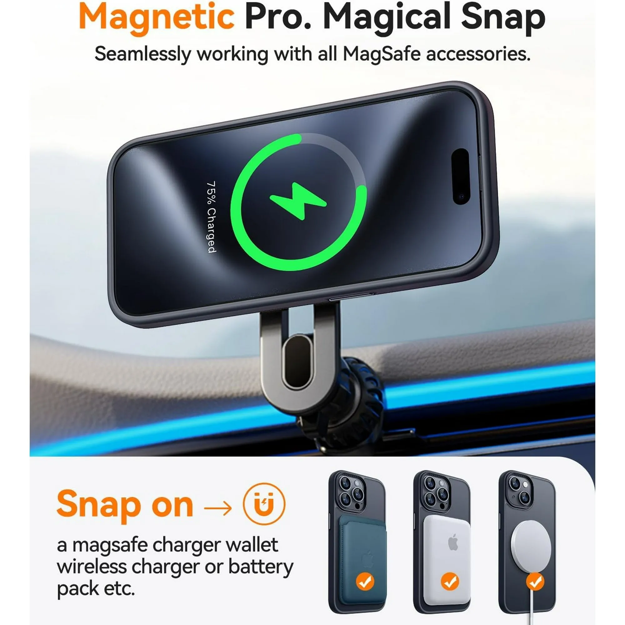 Entronix Case 5 in 1 Bundle Designed for Apple iPhone 12 Pro Max Clear Magnetic Case with 2 Tempered Glass and 2 Camera Lens, Shockproof Clear Case