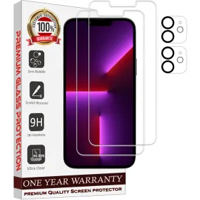 Entronix Case Screen Protector Bundle with Camera Cover Designed for Apple iPhone 11 Clear 9H Hardness,Bubble Free Easy Install,2 PACK