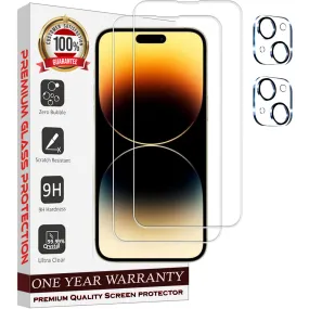 Entronix Case Screen Protector Bundle with Camera Cover Designed for Apple iPhone 15 Clear Built Anti Scratch, Bubble Free Easy Install,2 PACK