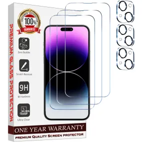 Entronix Case Screen Protector Bundle with Camera Cover Designed for Apple iPhone 15 Plus Clear Built Anti Scratch, Bubble Free Easy Install, 3 PACK