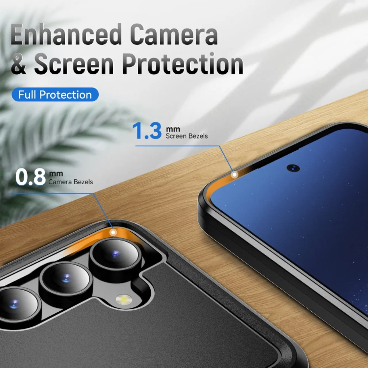 Entronix Heavy Duty Case Designed for Samsung Galaxy S23 Case with 2 Pack Tempered Glass Screen Protector, Shockproof Dropproof Anti-Scratch Case