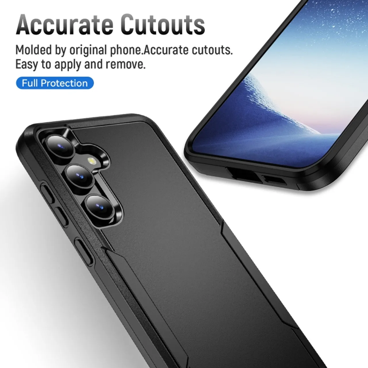 Entronix Heavy Duty Case Designed for Samsung Galaxy S23 Case with 2 Pack Tempered Glass Screen Protector, Shockproof Dropproof Anti-Scratch Case