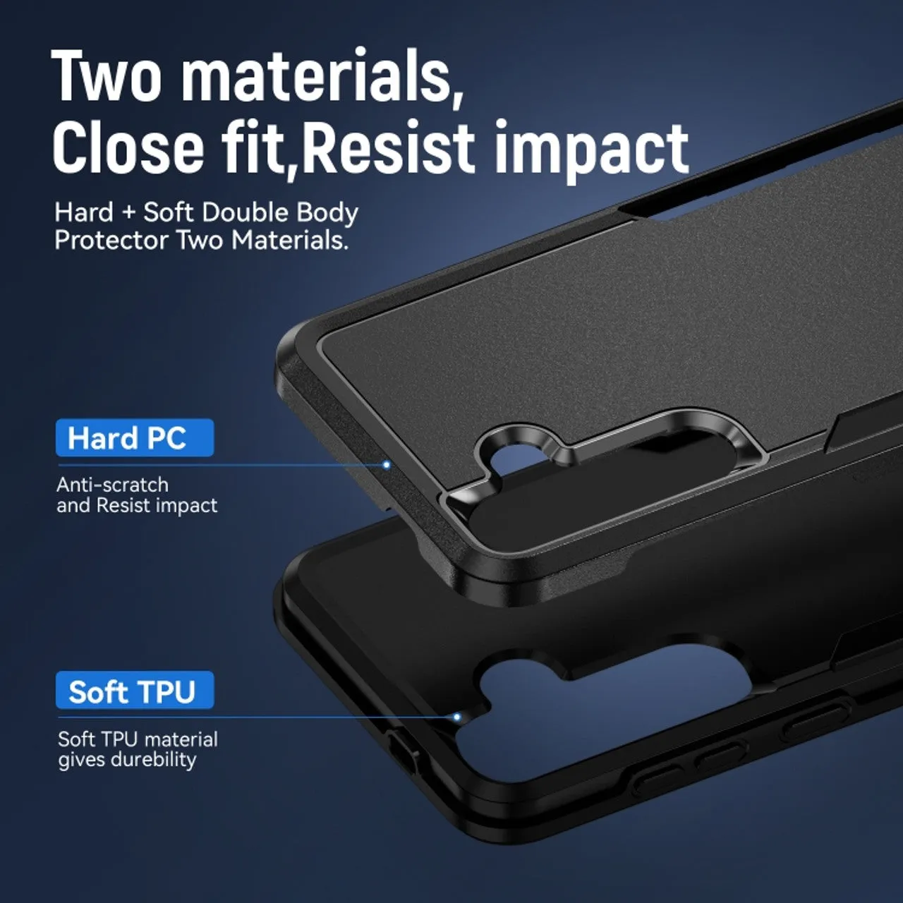 Entronix Heavy Duty Case Designed for Samsung Galaxy S24 Plus Case with 2 Pack Tempered Glass Screen Protector, Shockproof Dropproof Anti-Scratch Case
