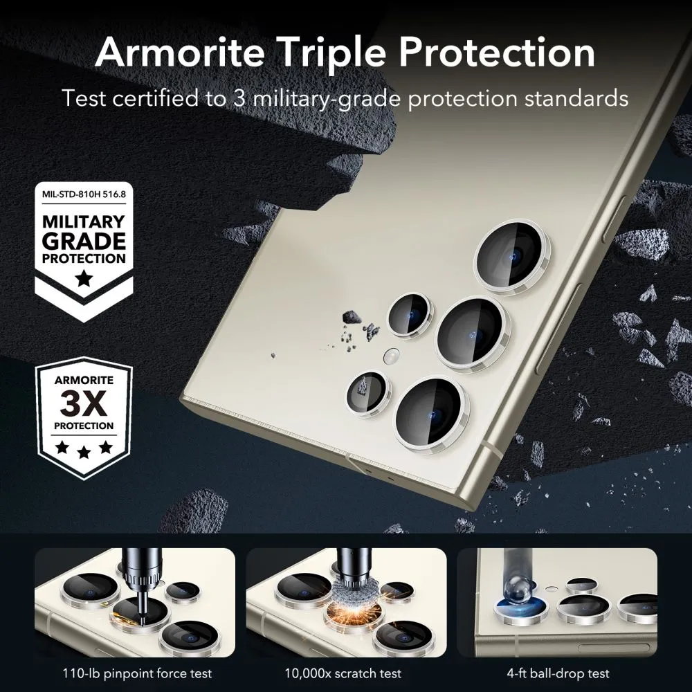 ESR Camera Ultra Tough Camera Lens Protector for Samsung Galaxy S24 Ultra - Clear