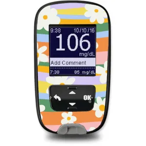 Floral Swirls Sticker for the Accu-Chek Guide Glucometer