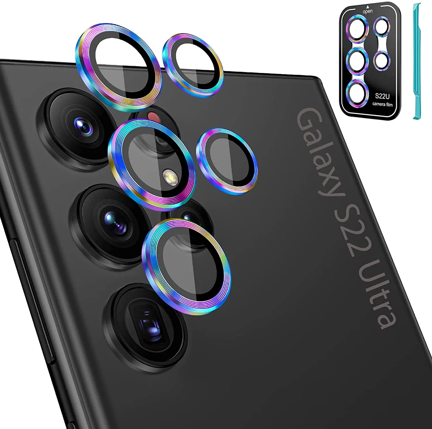 Galaxy S22 Ultra Tempered Glass Camera Lens Protectors