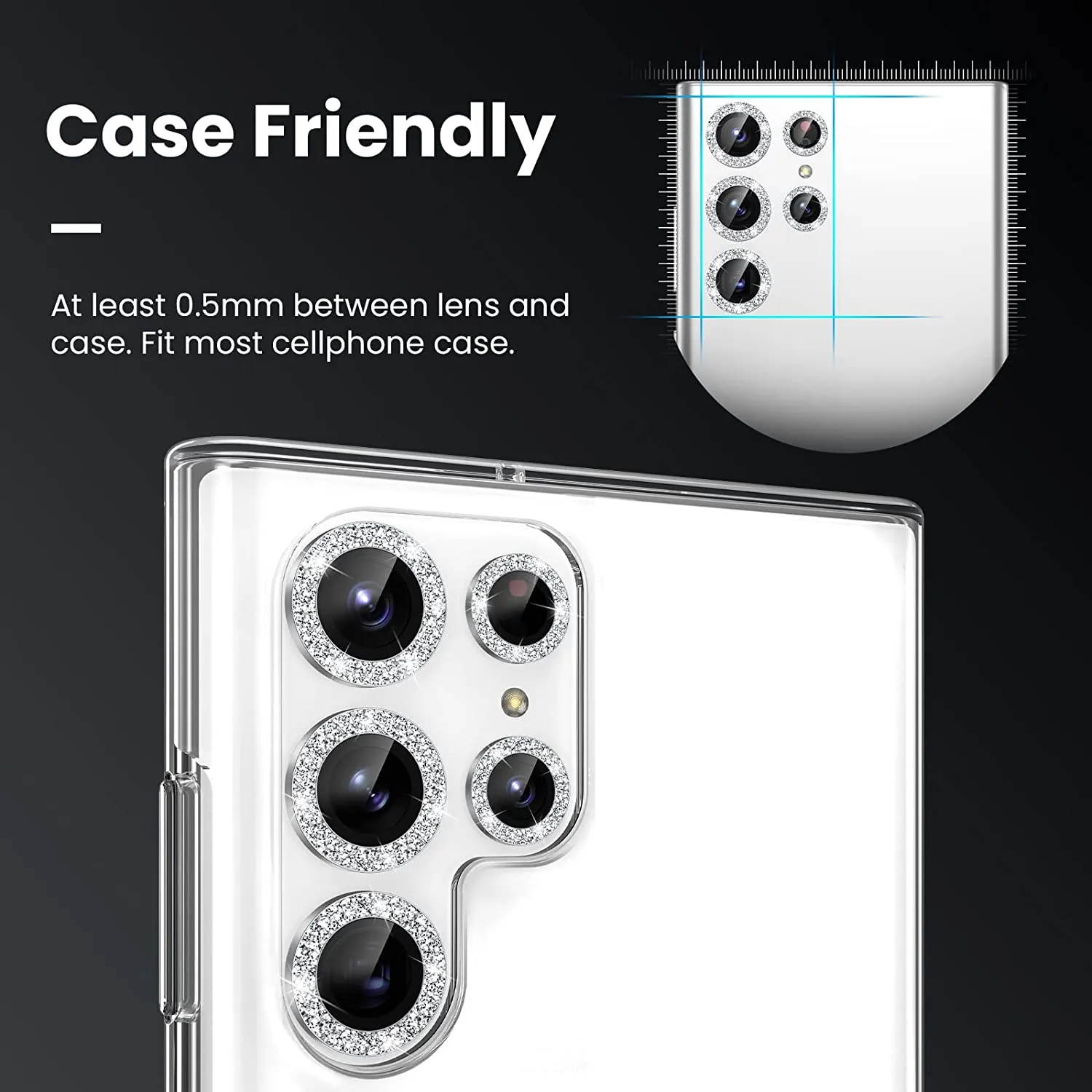 Galaxy S22 Ultra Tempered Glass Camera Lens Protectors