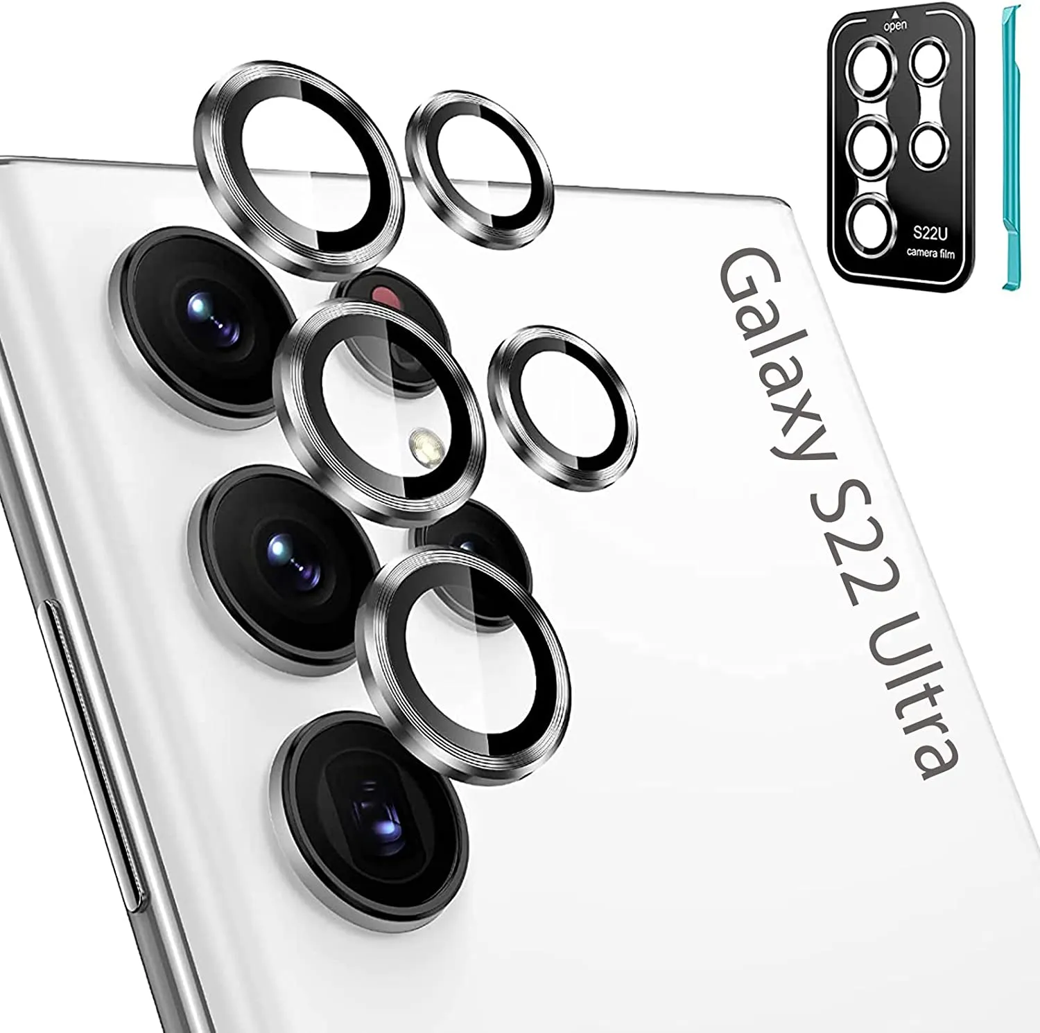 Galaxy S22 Ultra Tempered Glass Camera Lens Protectors