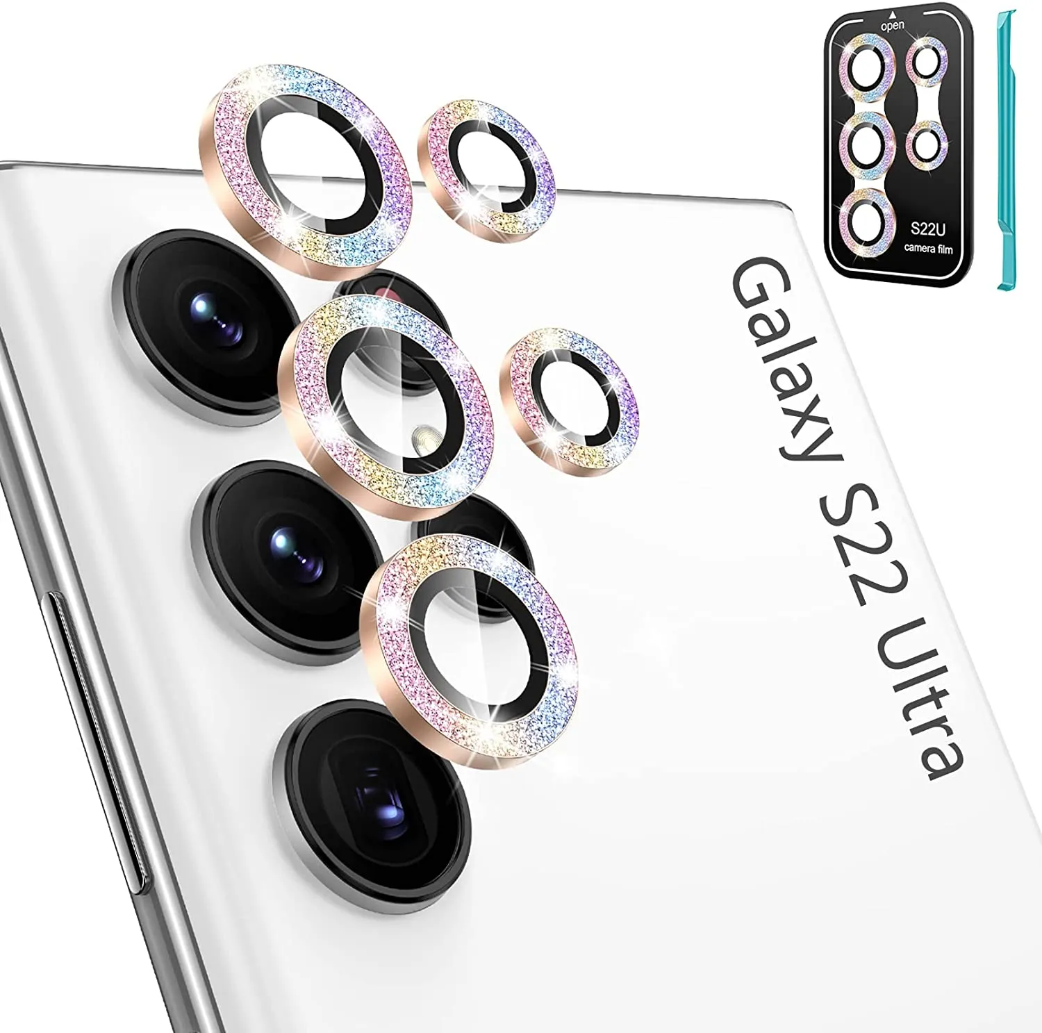 Galaxy S22 Ultra Tempered Glass Camera Lens Protectors