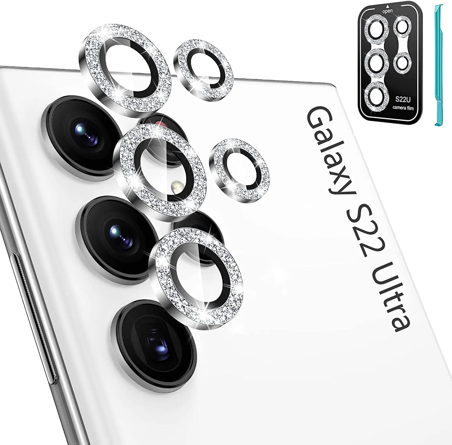Galaxy S22 Ultra Tempered Glass Camera Lens Protectors