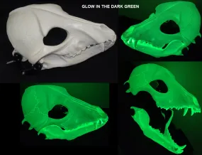 Glow in the Dark Skeletal K9 Cut and Hinged Mask