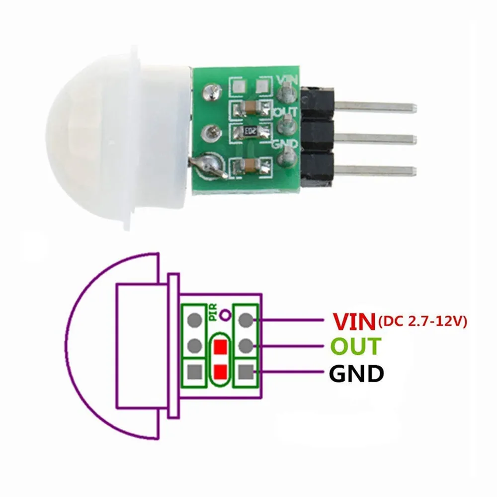 HC-SR312 Mini PIR Motion Sensor Indoor Human Sensing Module Pyroelectric Infrared IR Distance Detector