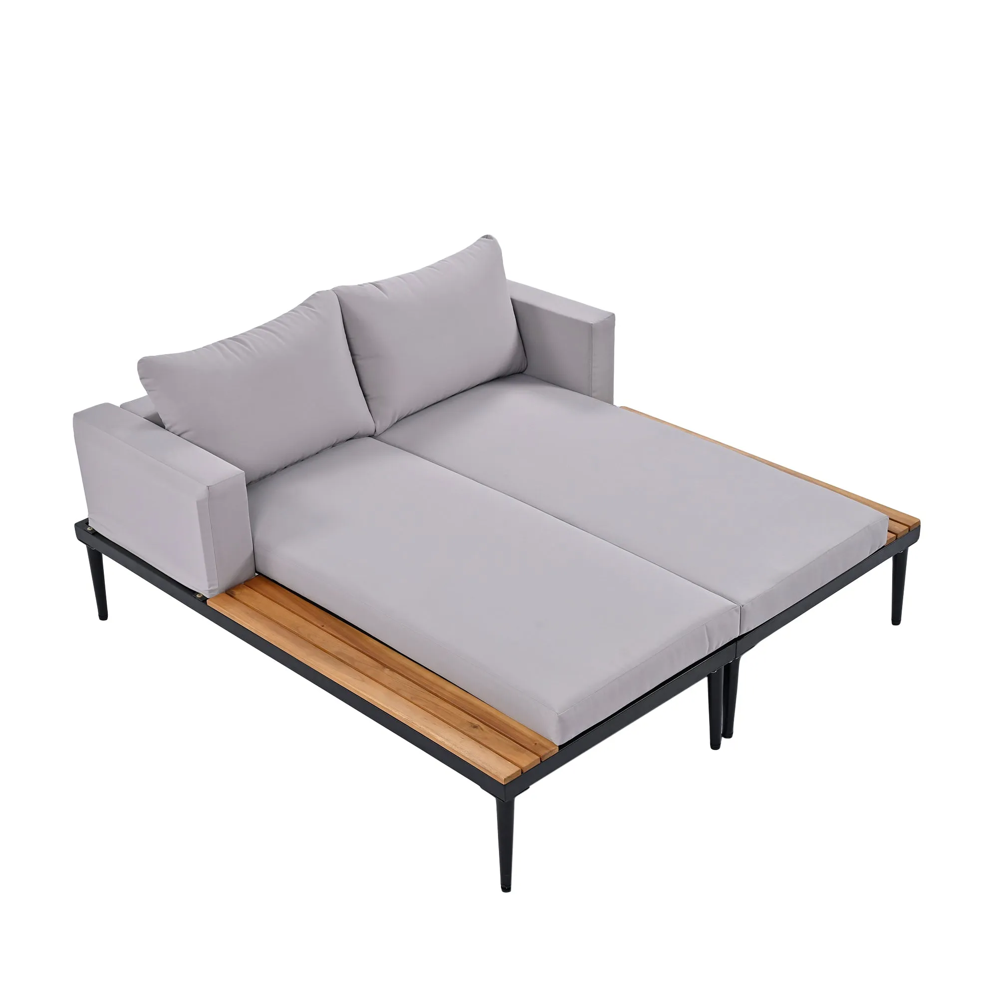 Herta Outdoor Daybed Patio - Gray