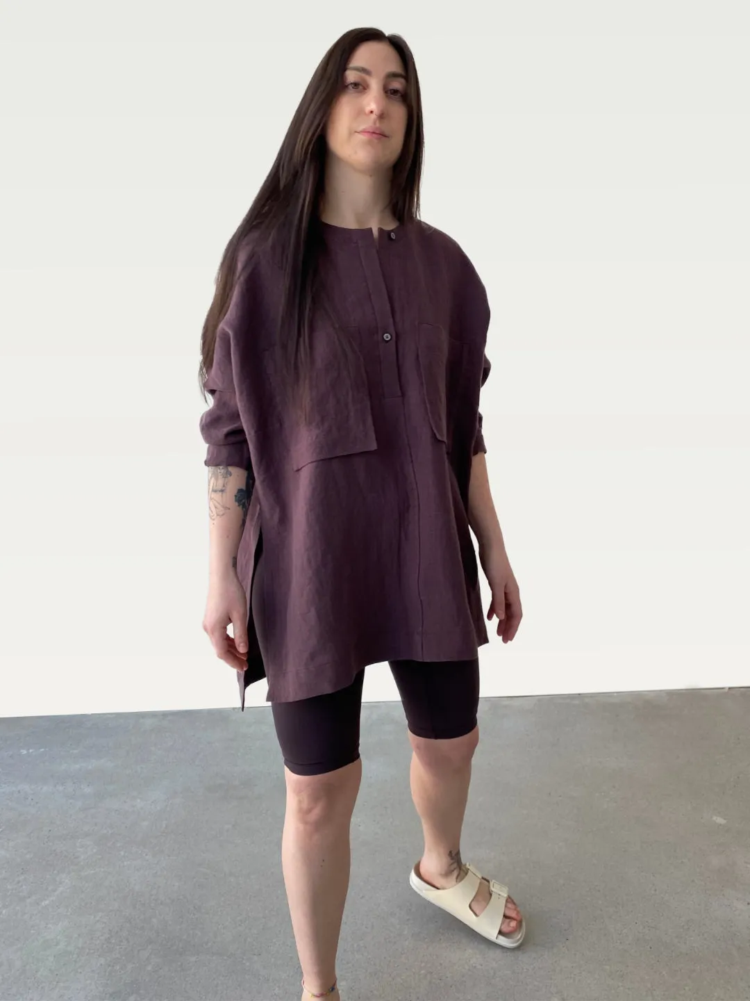 High Top Bike Short in Deep Wine - 11"
