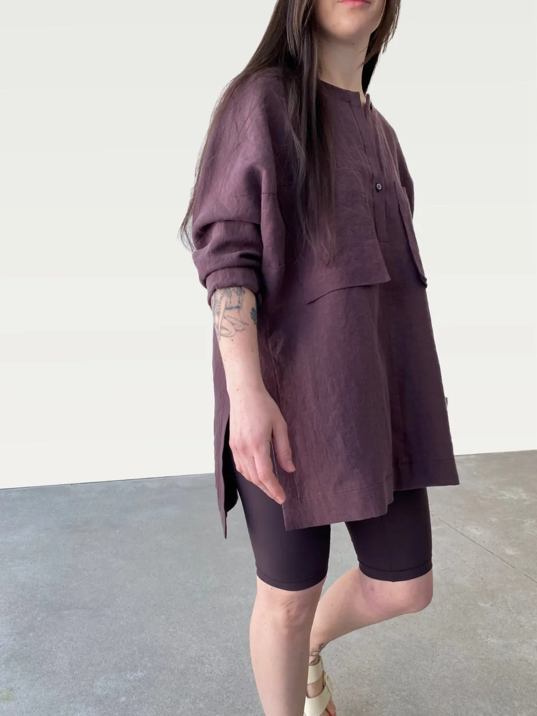 High Top Bike Short in Deep Wine - 11"