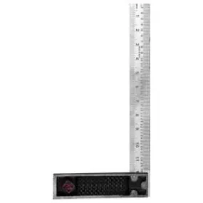 Homdum Carpenter try square with 10inch steel ruler scale heavy duty 90 degree woodworking tool for engineer metal works size 10”