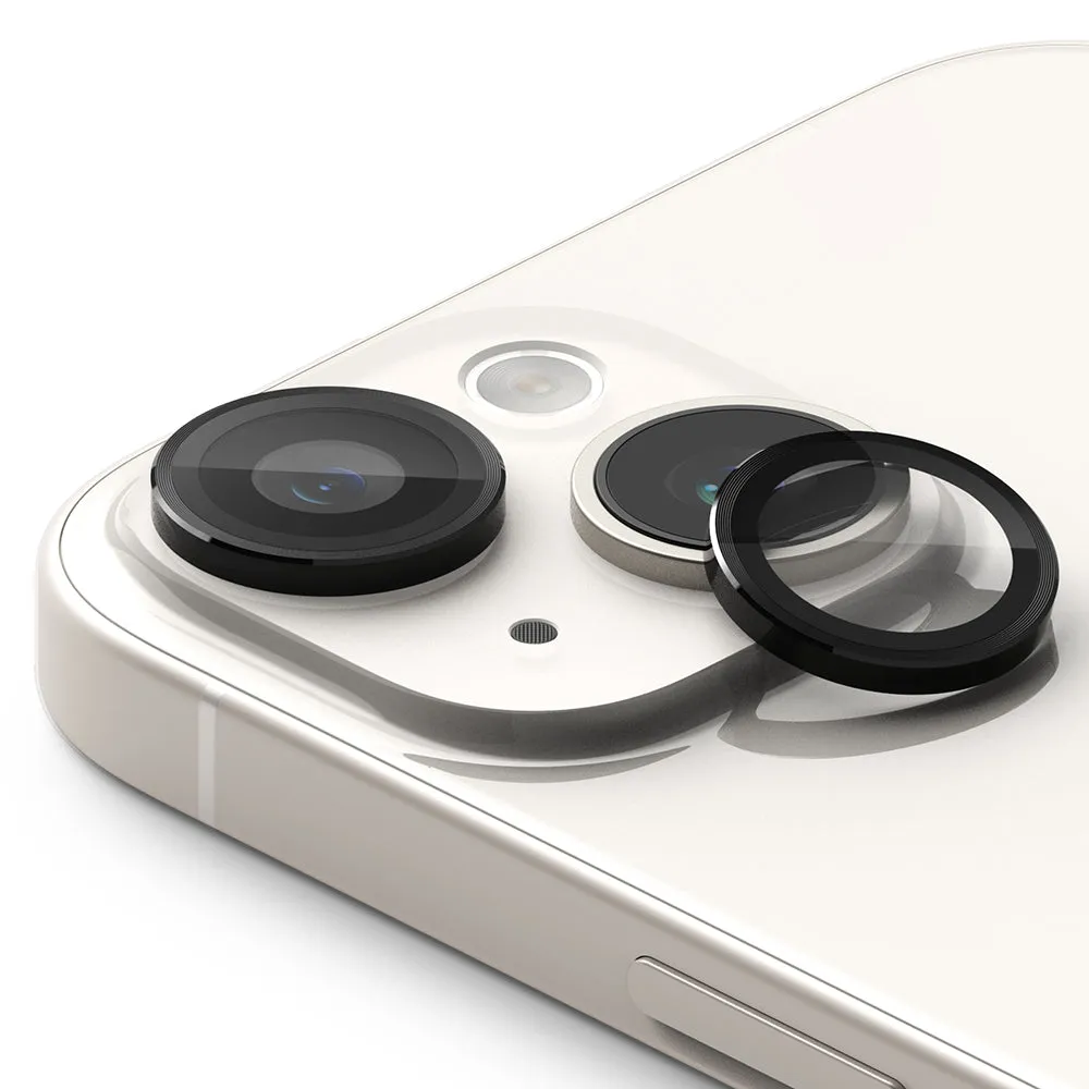 iPhone 15 Plus / 15 | Camera Lens Frame Glass | Black