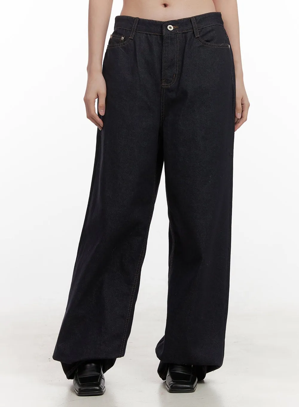 Lauren Cotton Comfort Wide Leg Jeans OD417