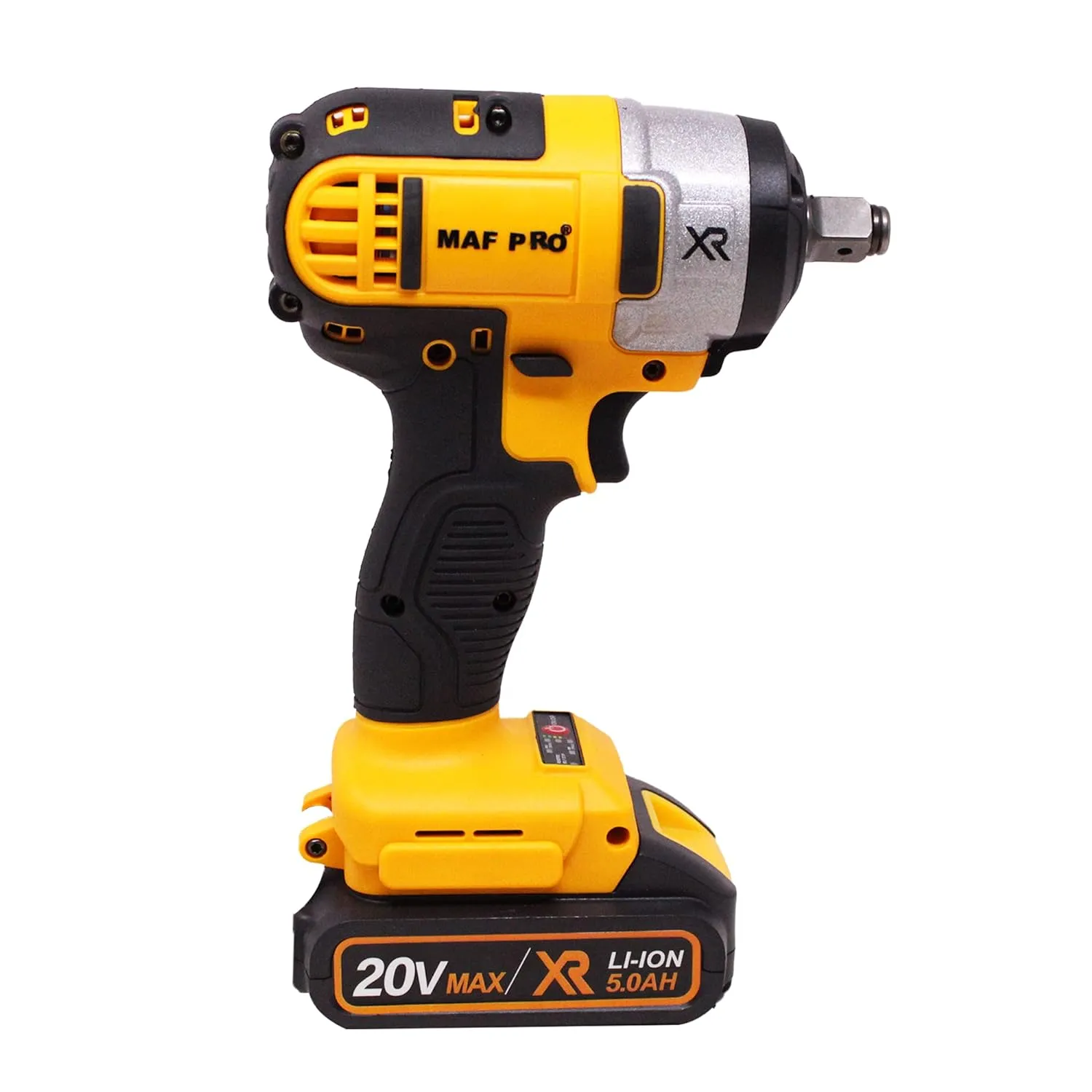 MAF PRO CIWL12012 20V Cordless Lithium-Ion Impact Driver/Wrench, Brushless Motor with 3Pcs Sockets, 2 Batteries, 1 Charger, 1 Canvas Bag (580Nm, 3200Rpm)