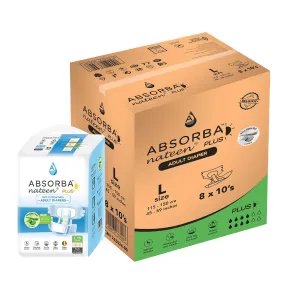 Nateen Plus Adult Diapers 10s (Carton of 8) - L Nateen Plus Adult Diapers 10s (Carton of 8) - L
