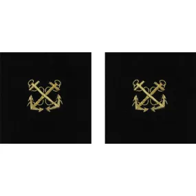 Navy Sleeve Device: Boatswain - synthetic gold embroidered on black