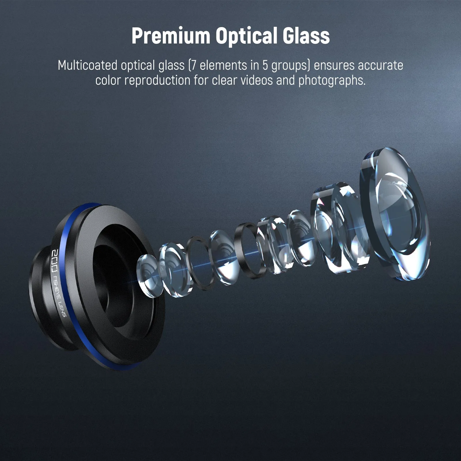 NEEWER LS-57 200° Fish Eye VR Lens with 17mm Thread Phone Lens Clip