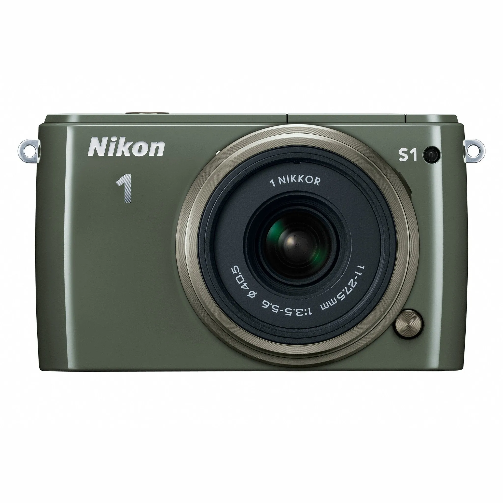 Nikon 1 S1 10.1 MP HD Digital Camera with 11-27.5mm VR 1 NIKKOR Lens (Khaki) International Version (No warranty)