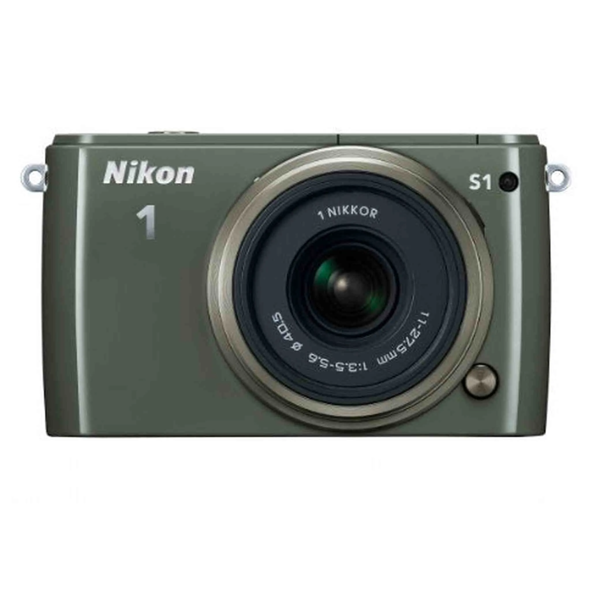 Nikon 1 S1 10.1 MP HD Digital Camera with 11-27.5mm VR 1 NIKKOR Lens (Khaki) International Version (No warranty)