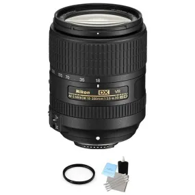 Nikon AF-S DX NIKKOR 18-300mm f/3.5-6.3G ED VR Lens   UV Filter & Cleaning Kit Base Bundle