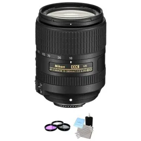 Nikon AF-S DX NIKKOR 18-300mm f/3.5-6.3G ED VR Lens   UV Kit & Cleaning Kit Starter Bundle
