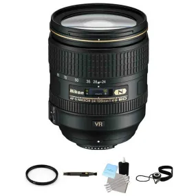 Nikon AF-S NIKKOR 24-120mm f/4G ED VR Zoom Lens Photography Bundle