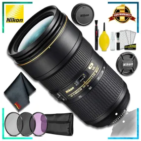 Nikon AF-S NIKKOR 24-70mm f/2.8E ED VR (Intl Model)   3pcs UV Lens Filter Kit   Cleaning Kit