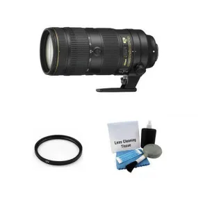 Nikon AF-S NIKKOR 70-200mm f/2.8E FL ED VR Lens   UV Filter & Cleaning Kit Base Bundle