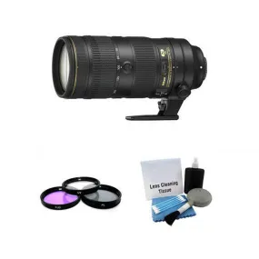 Nikon AF-S NIKKOR 70-200mm f/2.8E FL ED VR Lens   UV Kit & Cleaning Kit Starter Bundle