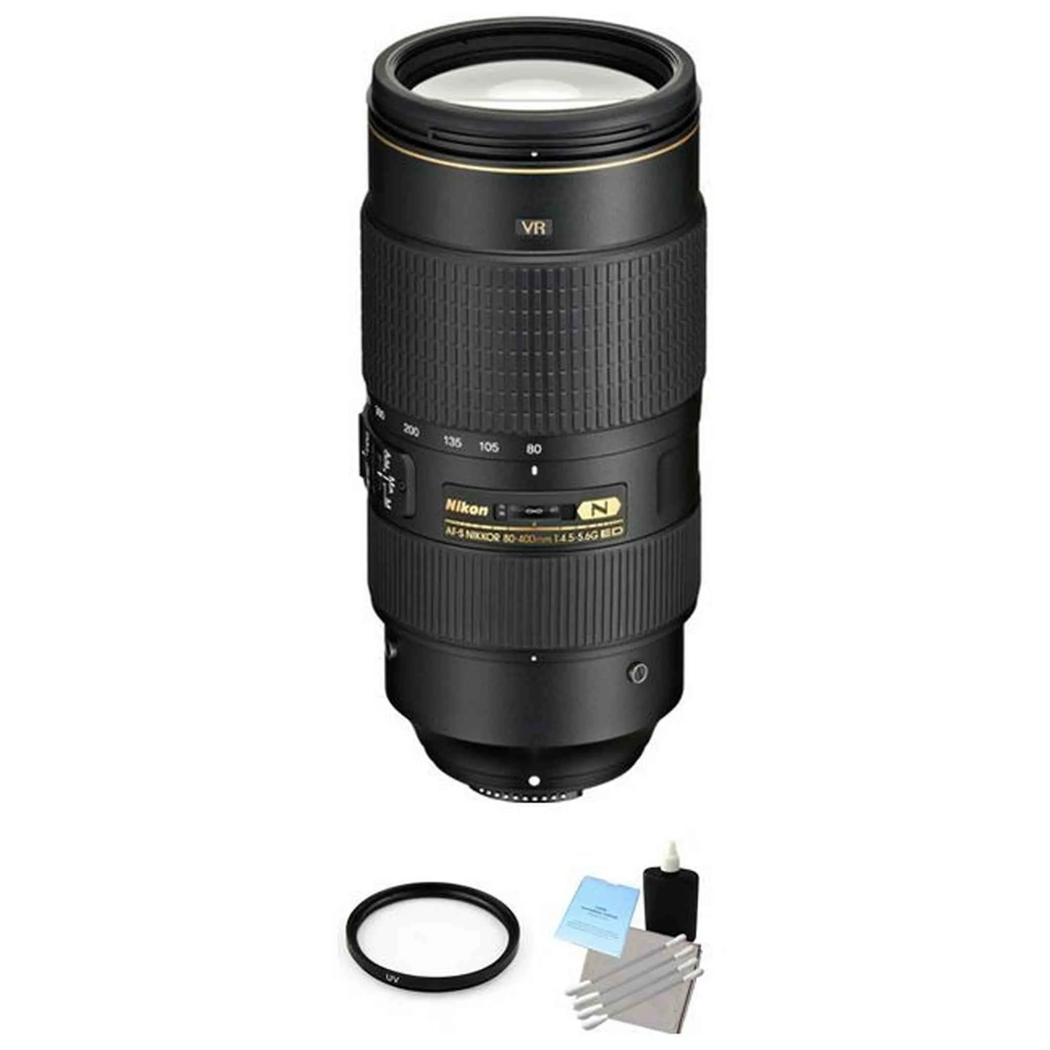 Nikon AF-S NIKKOR 80-400mm f/4.5-5.6G ED VR Lens   UV Filter & Cleaning Kit