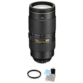Nikon AF-S NIKKOR 80-400mm f/4.5-5.6G ED VR Lens   UV Filter & Cleaning Kit