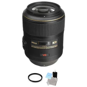 Nikon AF-S VR Micro-Nikkor 105mm f/2.8G IF-ED Lens   UV Filter & Cleaning Kit Bundle