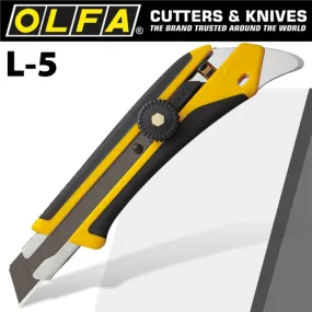 OLFA® Cutter: 18mm HEAVY DUTY REAR PICK & COMFORT HANDLE SNAP (CTR L5)