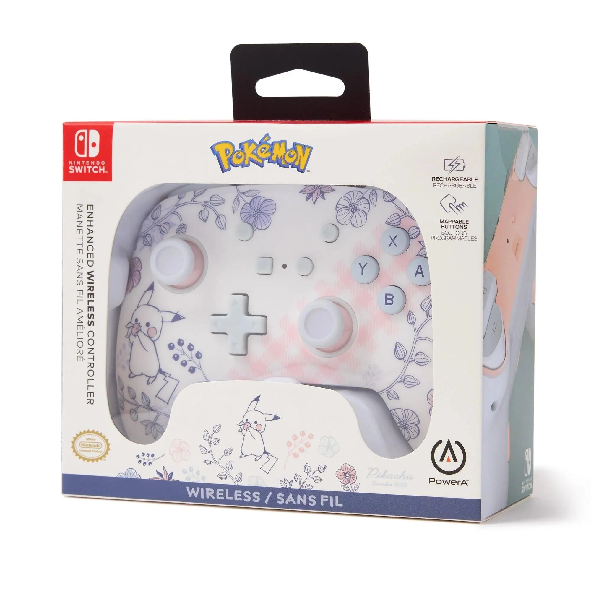 PowerA Enhanced Wireless Controller for Nintendo Switch Pikachu Garden