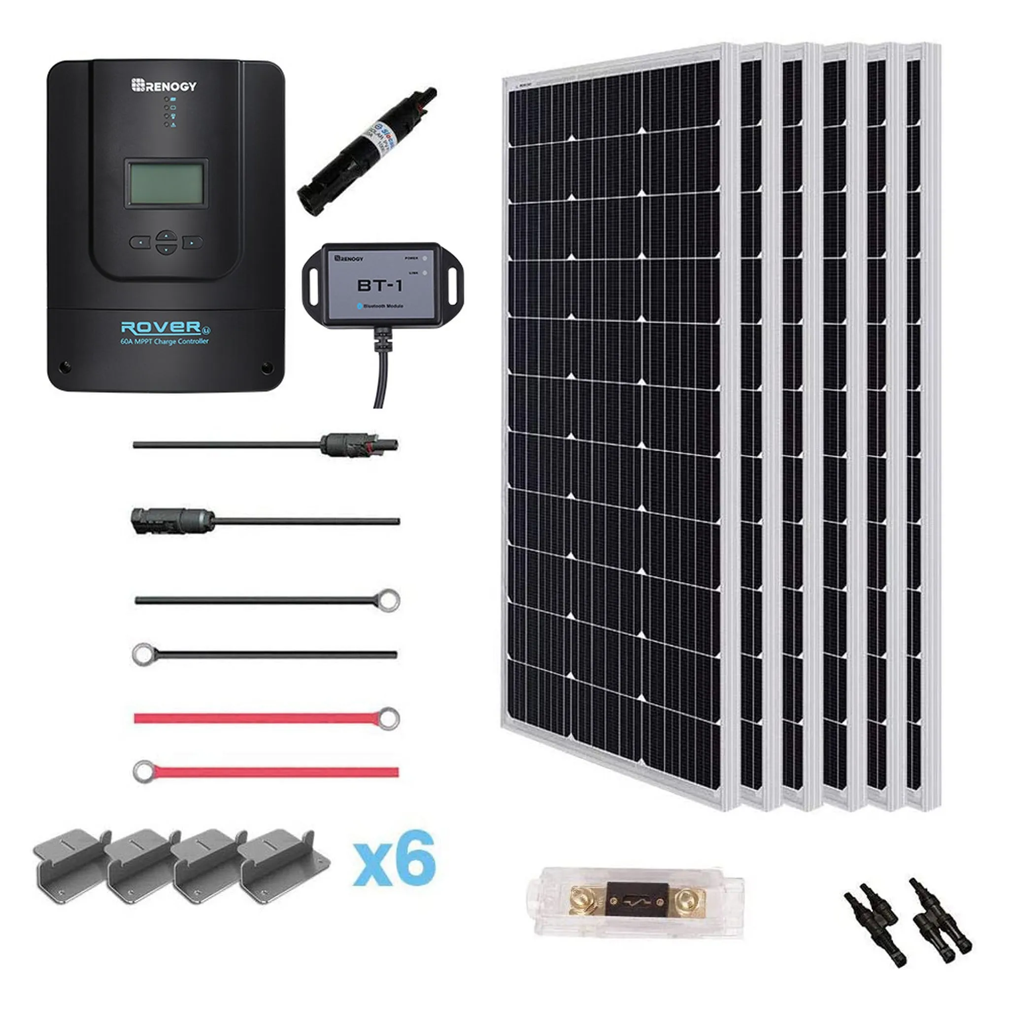 Renogy 600W 12V Monocrystalline Premium Solar Kit w/Rover 60A