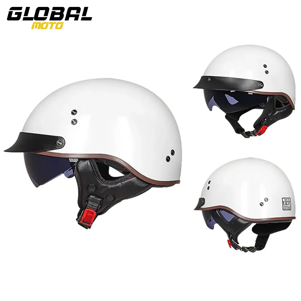 Retro Motorcycle Helmet DOT Approved