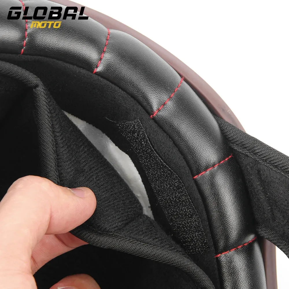 Retro Motorcycle Helmet DOT Approved
