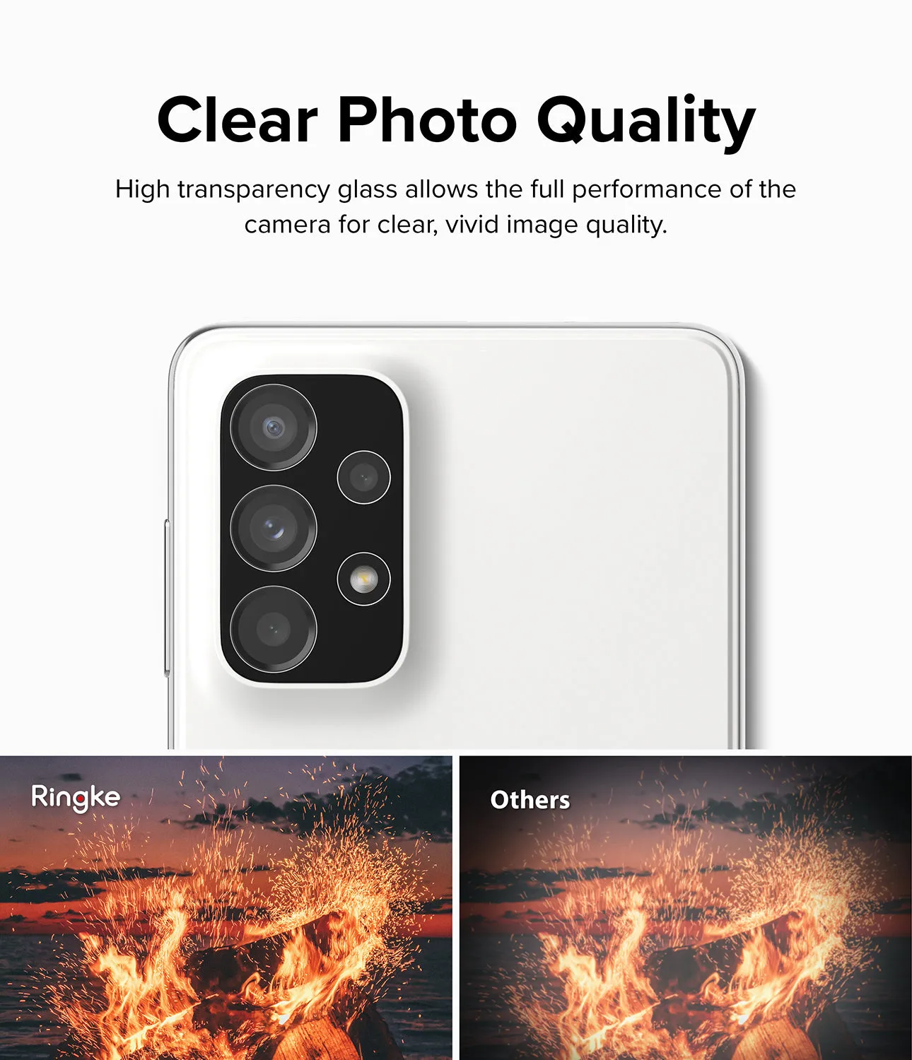 Samsung Galaxy A73 / A53 5G / A33 Lens Protector | Cover Display Glass| 3 Pack