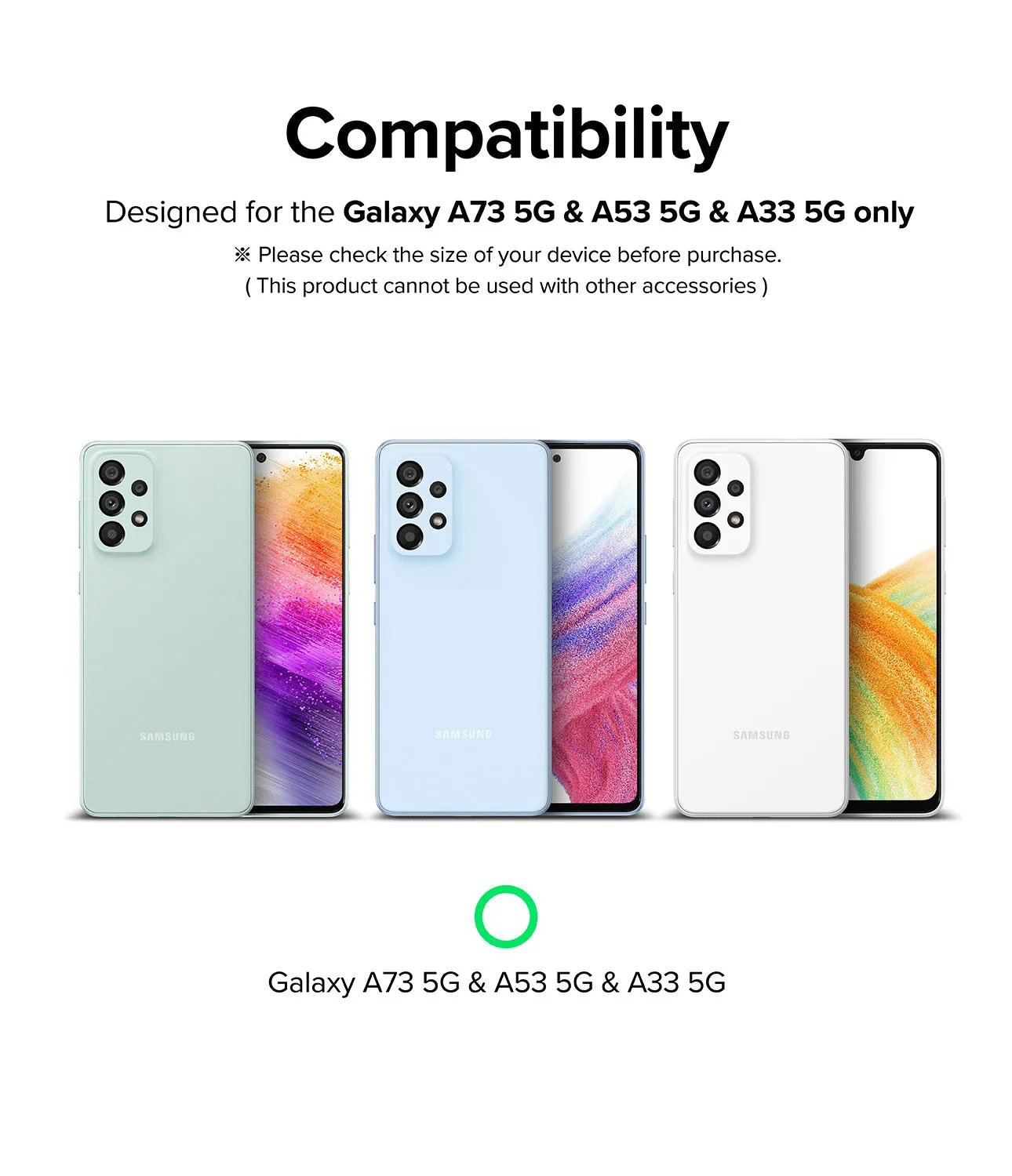 Samsung Galaxy A73 / A53 5G / A33 Lens Protector | Cover Display Glass| 3 Pack