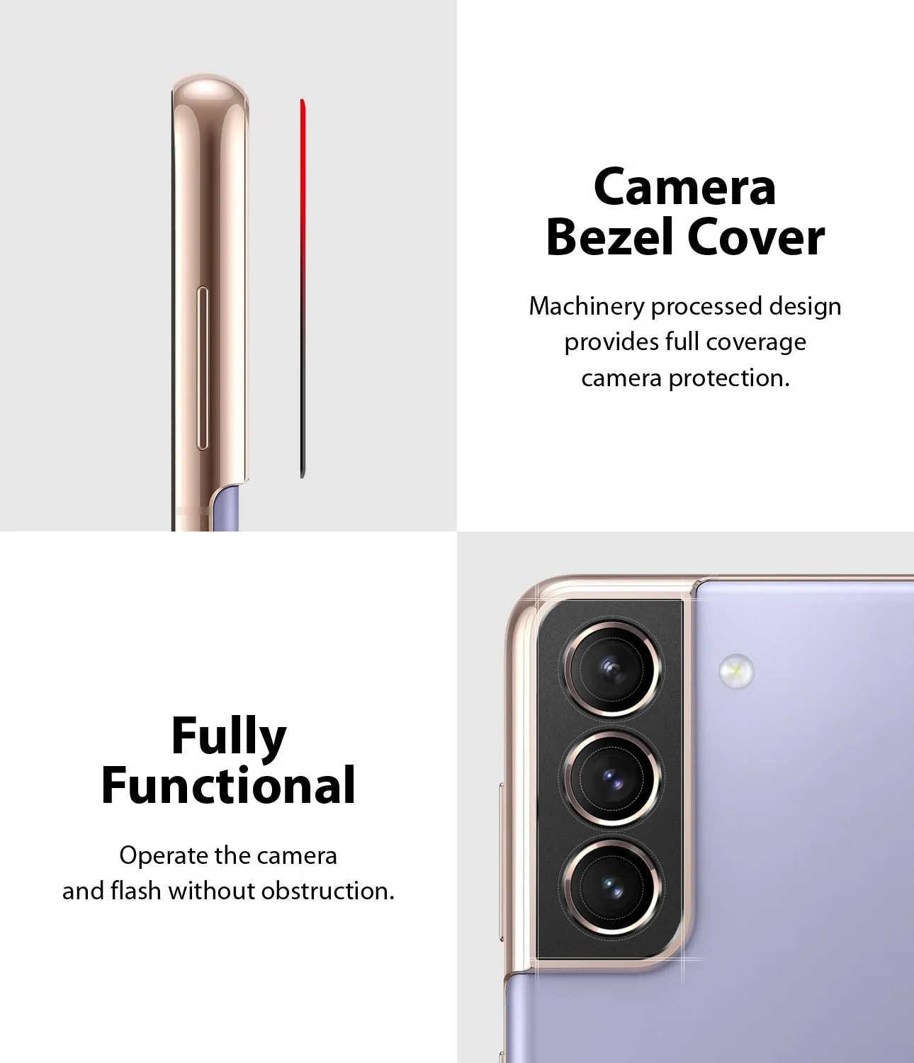 Samsung Galaxy S21 Plus Lens protectors| Camera Styling| Black