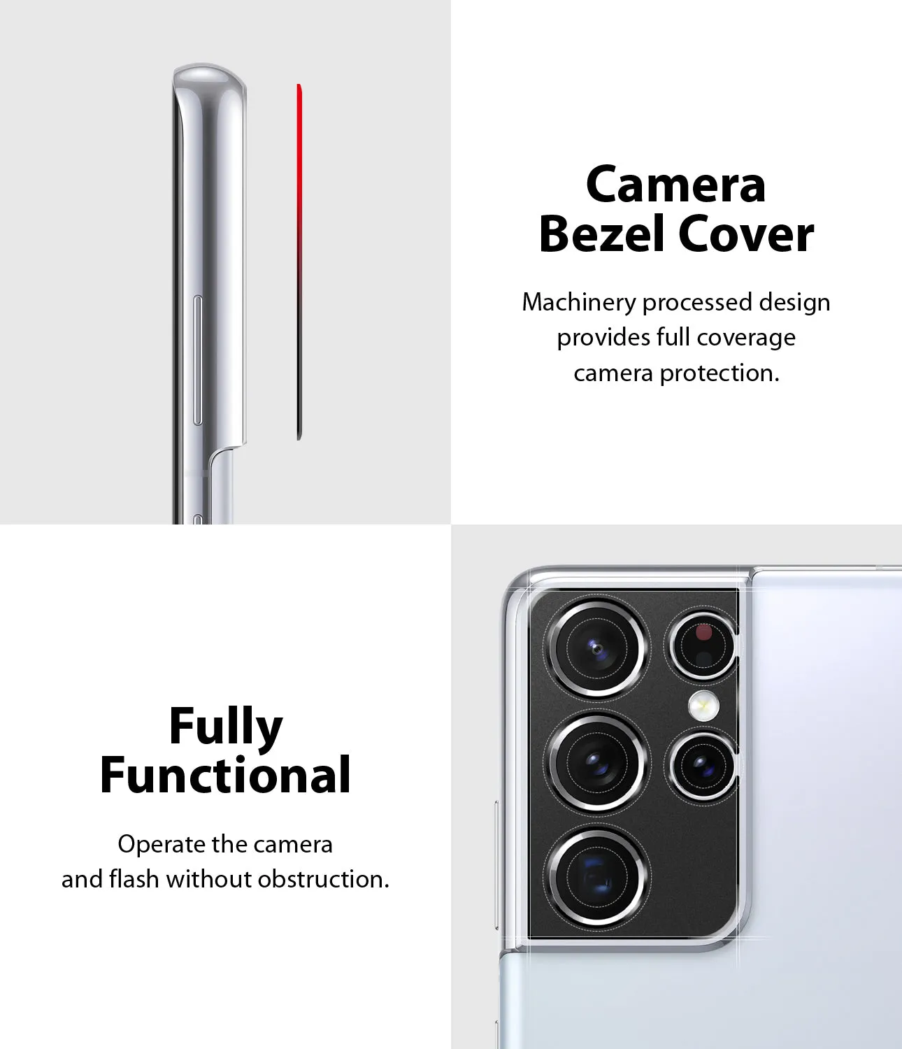 Samsung Galaxy S21 Ultra Lens Protector | Camera Styling| Black