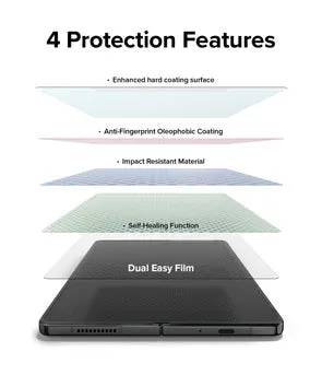 Samsung Galaxy Z Fold 4 Screen Protector |2 Pack Dual Easy Film Compatible with  |