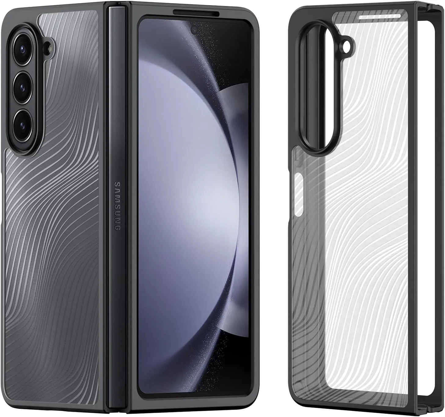 Samsung Galaxy Z Fold 5 Case Clear Shockproof Protective Phone Case Cover