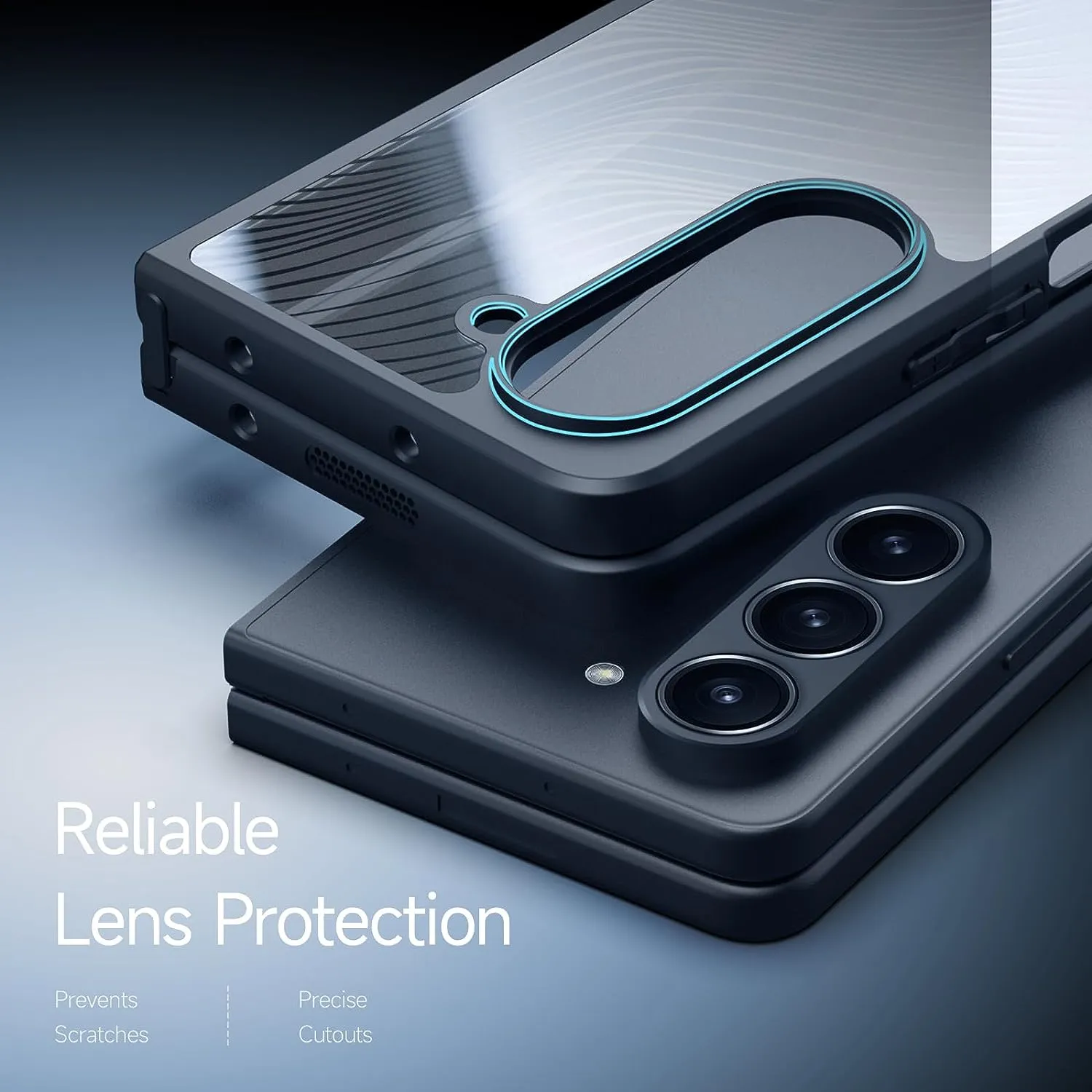 Samsung Galaxy Z Fold 5 Case Clear Shockproof Protective Phone Case Cover
